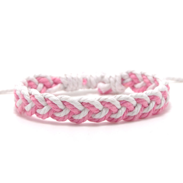 Wholesale Hand Woven Cotton Linen Chevron Bracelet MOQ≥2 JDC-BT-QianY003