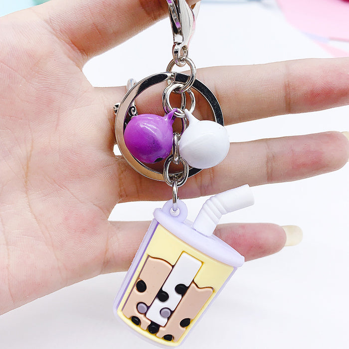 Wholesale Milk Tea Coffee Silicone Keychain JDC-KC-ZeLu001