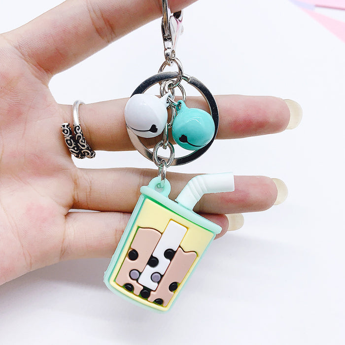 Wholesale Milk Tea Coffee Silicone Keychain JDC-KC-ZeLu001