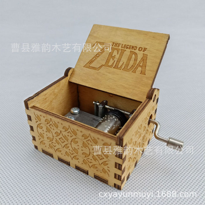 Wholesale Toy Queen Music Box Hand Rock Wooden Bohemian Rhapsody MOQ≥5 JDC-FT-YaYUN004