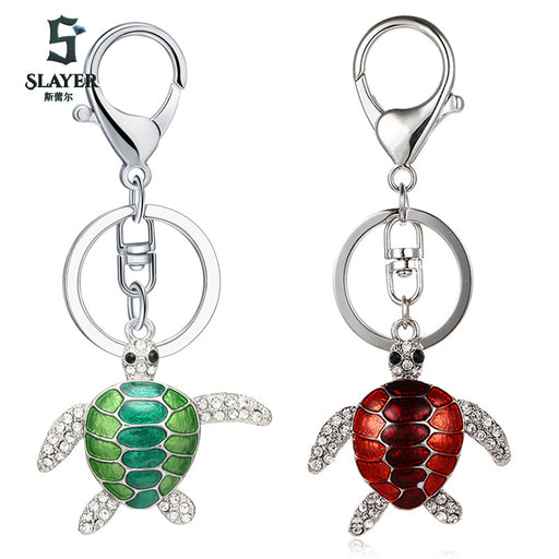 Jewelry WholesaleWholesale Rhinestone Alloy Small Turtle Shaped Keychain JDC-KC-ZunMi003 Keychains 尊弥 %variant_option1% %variant_option2% %variant_option3%  Factory Price JoyasDeChina Joyas De China