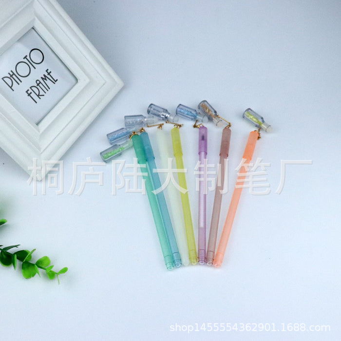 Wholesale Color Crystal Bottle Pendant Plastic Ballpoint Pen MOQ≥5 JDC-BP-LuDa007