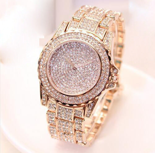 Wholesale Gypsophila Ladies Watch Diamond Rhinestone Alloy Steel Band Watch MOQ≥2 JDC-WH-HJHR001