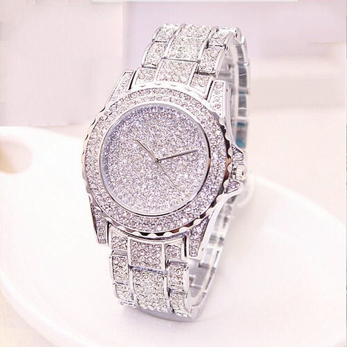 Wholesale Gypsophila Ladies Watch Diamond Rhinestone Alloy Steel Band Watch MOQ≥2 JDC-WH-HJHR001