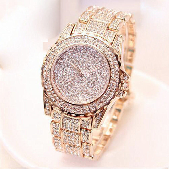 Wholesale Gypsophila Ladies Watch Diamond Rhinestone Alloy Steel Band Watch MOQ≥2 JDC-WH-HJHR001