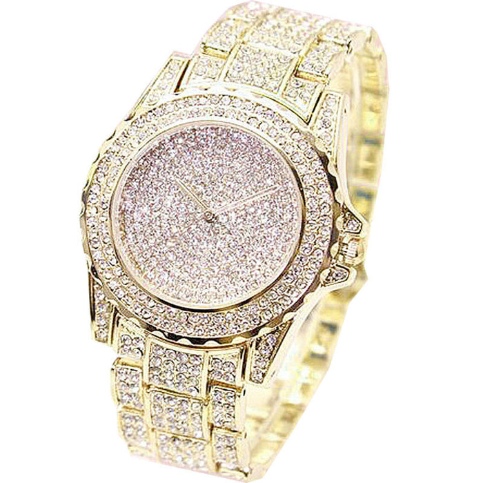 Wholesale Gypsophila Ladies Watch Diamond Rhinestone Alloy Steel Band Watch MOQ≥2 JDC-WH-HJHR001