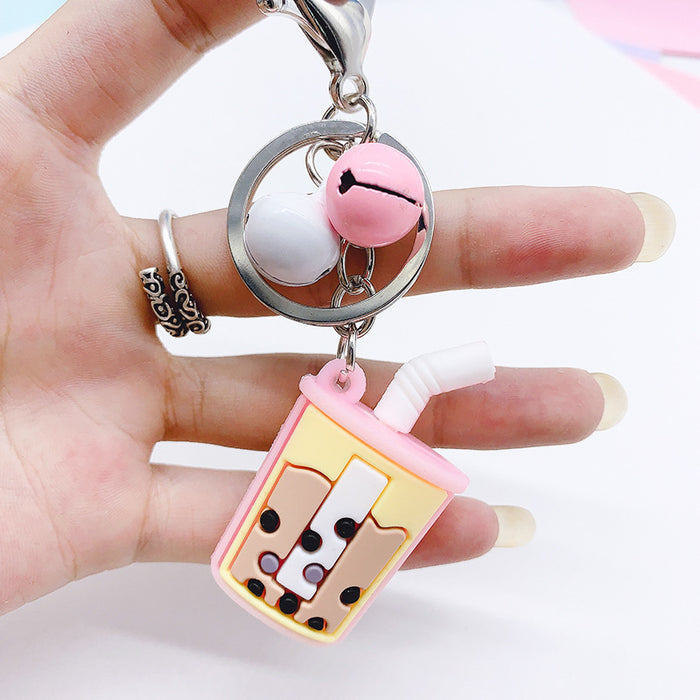 Wholesale Milk Tea Coffee Silicone Keychain JDC-KC-ZeLu001