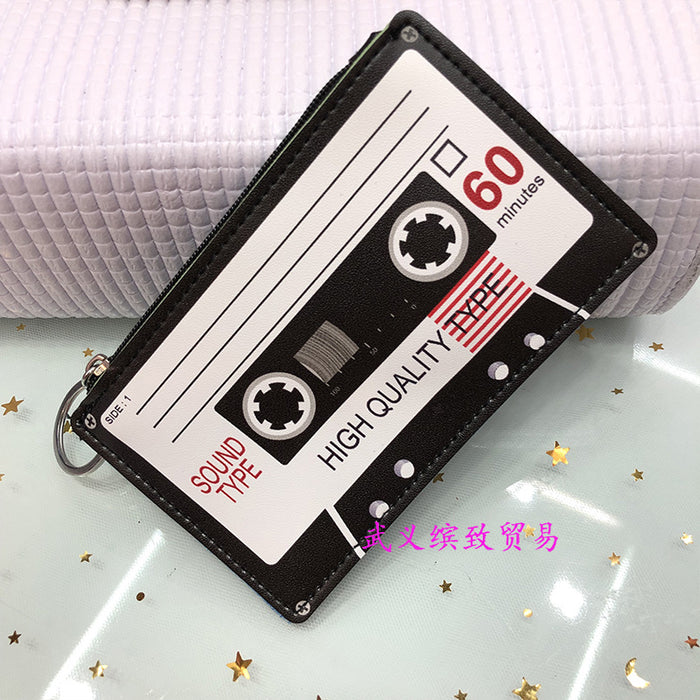 Wholesale keychain wallets creative coin purse retro car key case card wallet kids storage bag JDC-KC-BinZ002