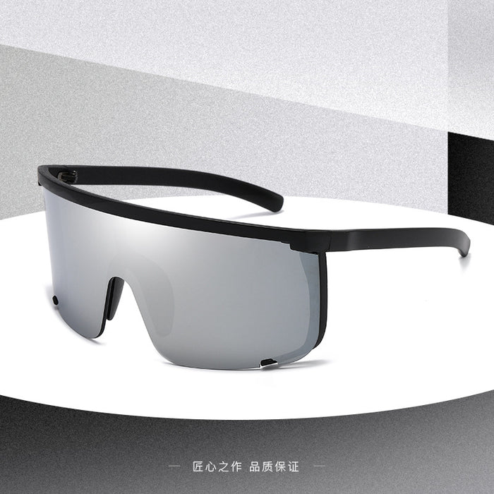 Wholesale anti-peeping one large frame sunglasses for outdoor riding JDC-SG-LanY002