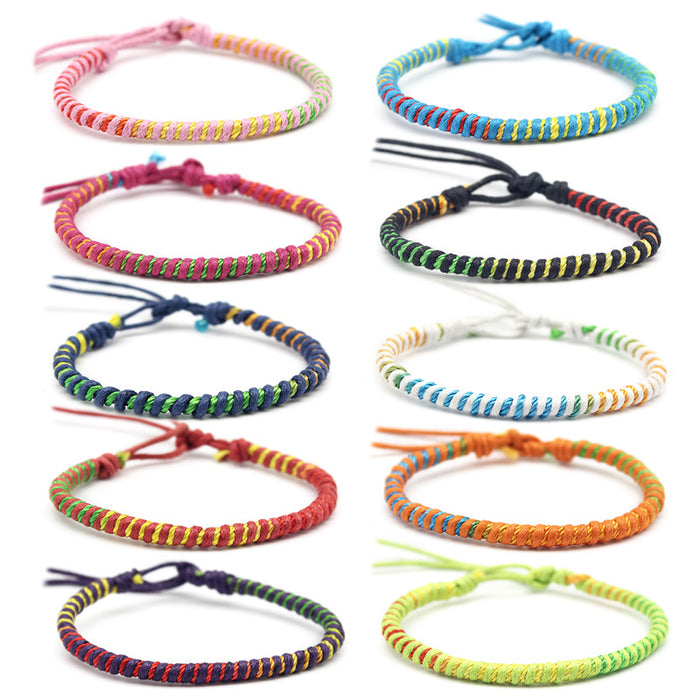 Wholesale Bracelet Polyester Thread Bohemian Handwoven MOQ≥10 JDC-BT-WengW003