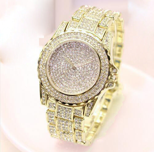 Wholesale Gypsophila Ladies Watch Diamond Rhinestone Alloy Steel Band Watch MOQ≥2 JDC-WH-HJHR001