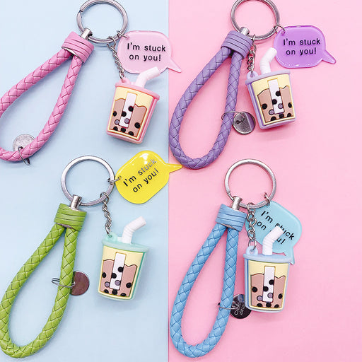 Jewelry WholesaleWholesale Milk Tea Coffee Silicone Keychain JDC-KC-ZeLu001 Keychains 泽禄 %variant_option1% %variant_option2% %variant_option3%  Factory Price JoyasDeChina Joyas De China