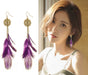 Jewelry WholesaleWholesale Feather Tassel Alloy Dreamcatcher Earrings JDC-ES-Daiq039 Earrings 黛茜 %variant_option1% %variant_option2% %variant_option3%  Factory Price JoyasDeChina Joyas De China