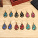 Jewelry WholesaleWholesale water drop gemstones set with diamonds ethnic wind earrings JDC-ES-daiq024 Earrings 黛茜 %variant_option1% %variant_option2% %variant_option3%  Factory Price JoyasDeChina Joyas De China