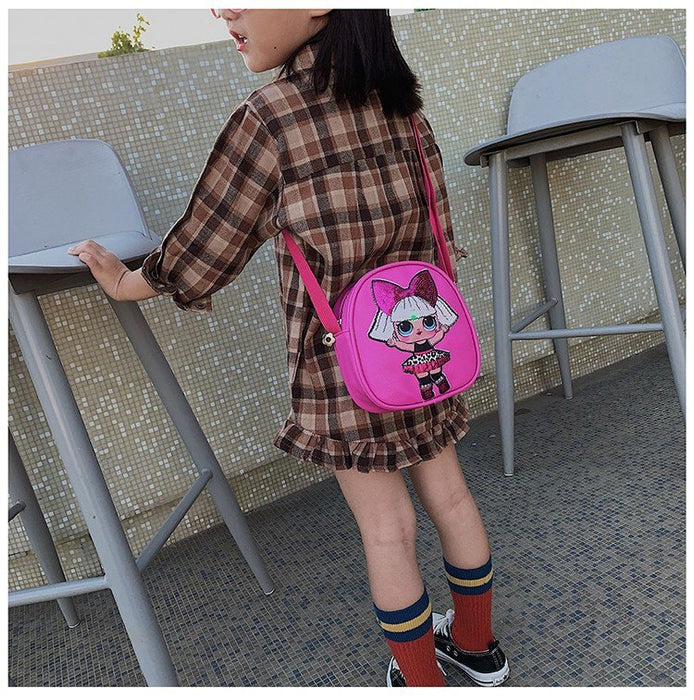 Wholesale light up surprise baby princess shoulder bag PU shoulder children's bag MOQ≥3 JDC-SD-Fuqian001