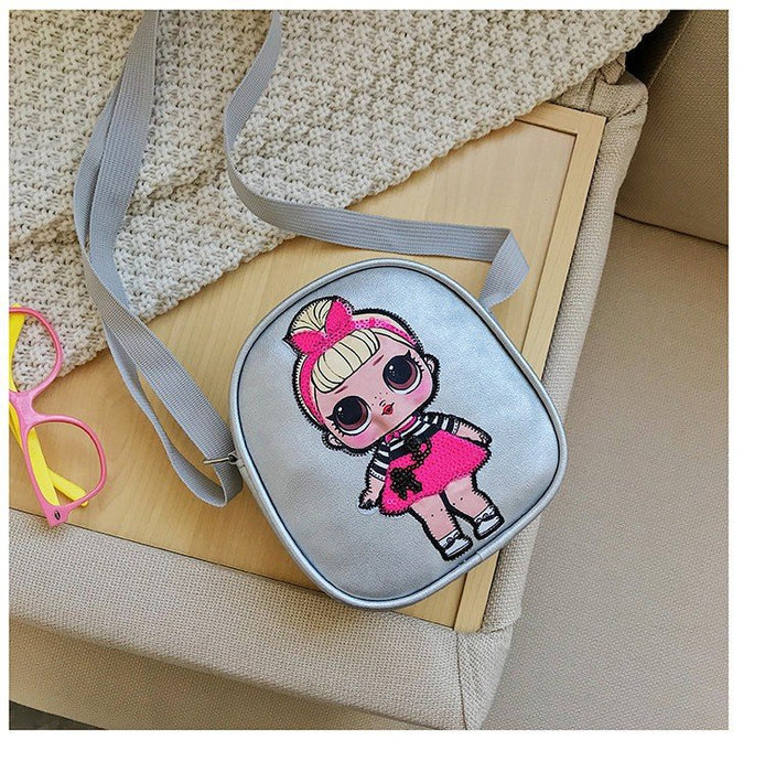 Wholesale light up surprise baby princess shoulder bag PU shoulder children's bag MOQ≥3 JDC-SD-Fuqian001