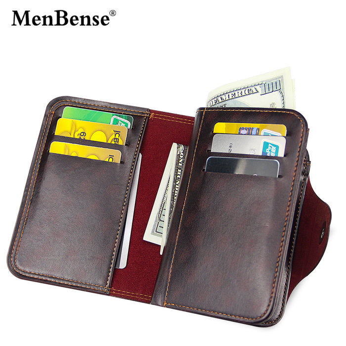 Wholesale Men's Wallet Short Large Capacity Magnetic Buckle JDC-WT-Xinze005