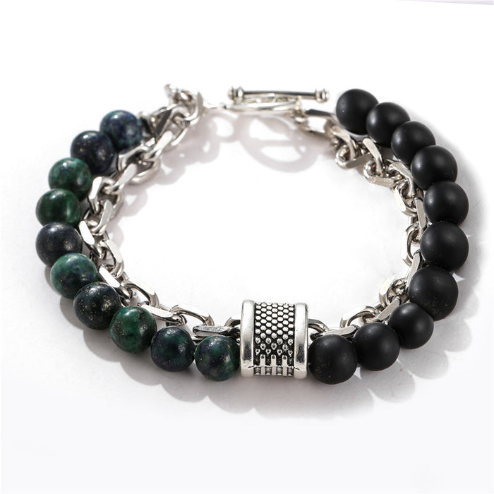 Wholesale Frosted Stone Chain Men's Bracelet JDC-BT-ZhuJ019