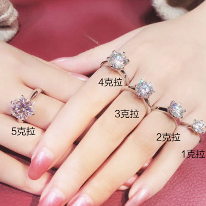 Wholesale Moissanite Rhinestone Alloy Ring JDC-RS-ChenR043