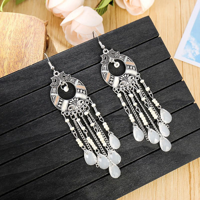 Jewelry WholesaleWholesale Boho Vintage Fringe Long Earrings JDC-ES-LY012 Earrings 乐钰 %variant_option1% %variant_option2% %variant_option3%  Factory Price JoyasDeChina Joyas De China