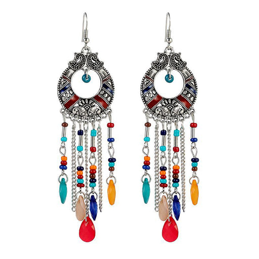 Jewelry WholesaleWholesale Boho Vintage Fringe Long Earrings JDC-ES-LY012 Earrings 乐钰 %variant_option1% %variant_option2% %variant_option3%  Factory Price JoyasDeChina Joyas De China