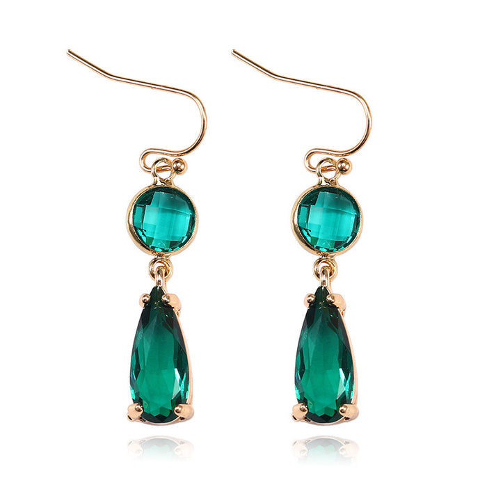 Wholesale Glass Crystal Copper Alloy Earring MOQ≥2 JDC-ES-Zhongn010