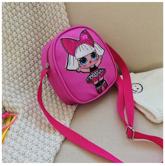 Wholesale light up surprise baby princess shoulder bag PU shoulder children's bag MOQ≥3 JDC-SD-Fuqian001