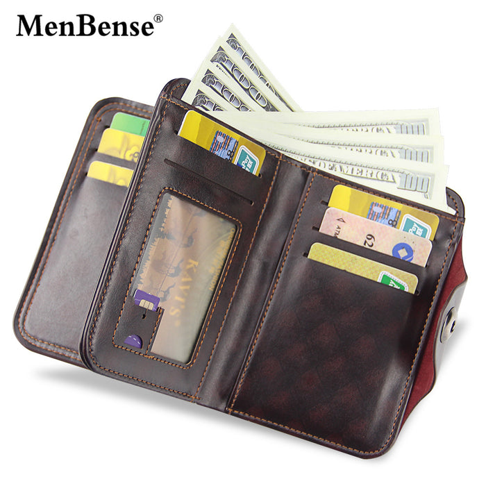 Wholesale Men's Wallet Short Large Capacity Magnetic Buckle JDC-WT-Xinze005