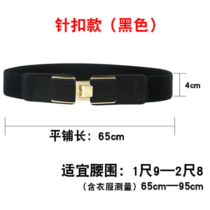 Wholesale Woven fabric Black Stretch Slim Belt Belt for Women JDC-WB-JLL001