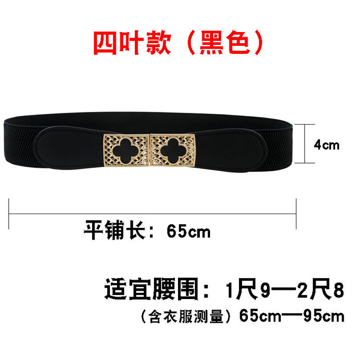 Wholesale Woven fabric Black Stretch Slim Belt Belt for Women JDC-WB-JLL001