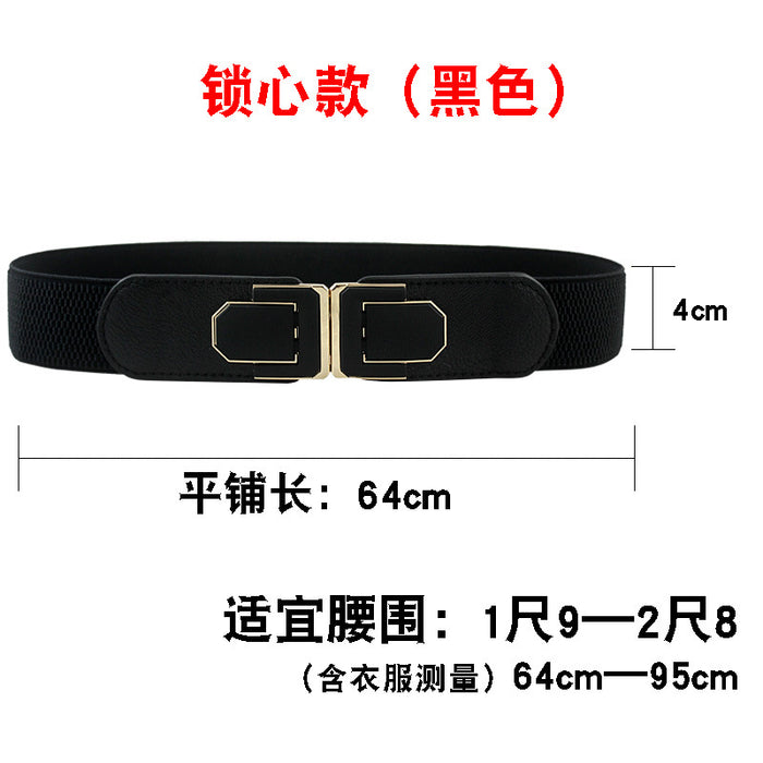 Wholesale Woven fabric Black Stretch Slim Belt Belt for Women JDC-WB-JLL001