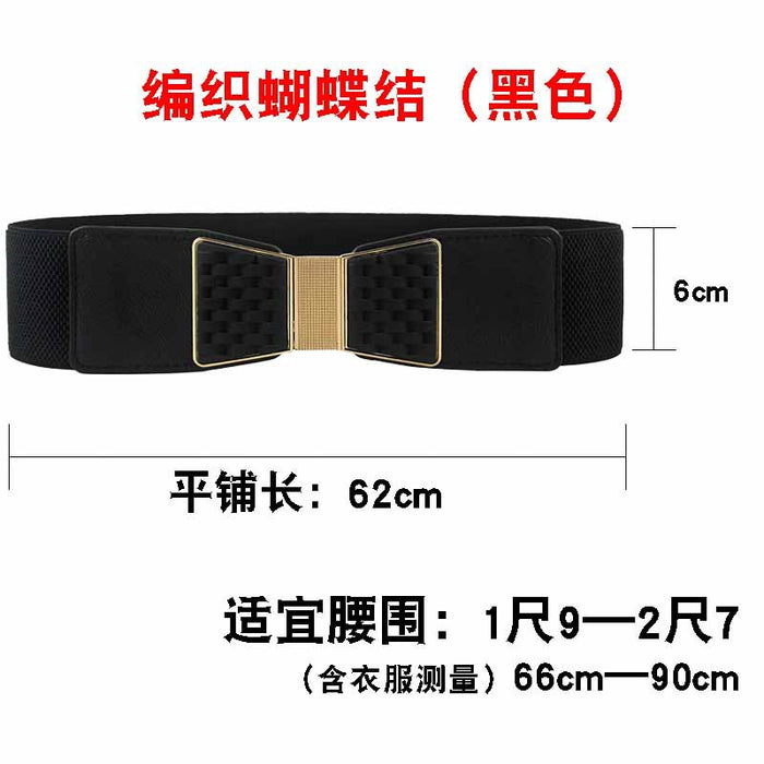 Wholesale Woven fabric Black Stretch Slim Belt Belt for Women JDC-WB-JLL001