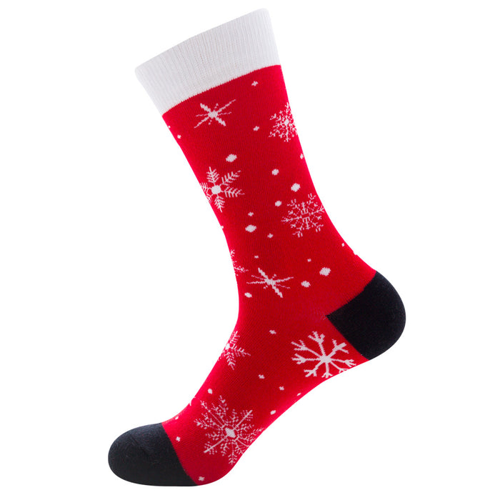 Wholesale Socks Cotton Christmas Old Man Elk Snowflake MOQ≥3 JDC-SK-ZhuoQi003