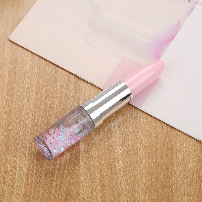 Wholesale Ballpoint Pen Plastic Lipstick Modeling Quicksand Powder Signature Pen JDC-BP-Liuj029