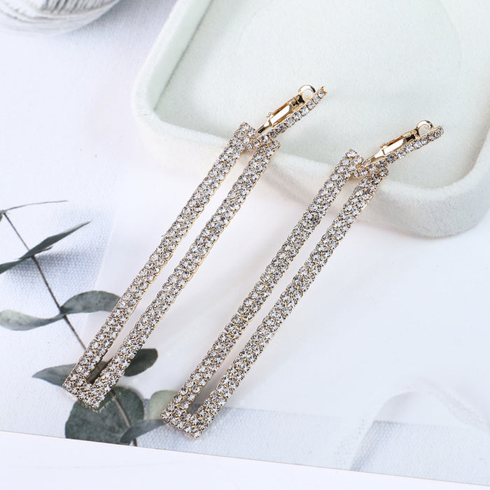 Jewelry WholesaleWholesale diamond-set long crystal cutout geometry rectangular earrings JDC-ES-Saip047 Earrings 赛蒲 %variant_option1% %variant_option2% %variant_option3%  Factory Price JoyasDeChina Joyas De China