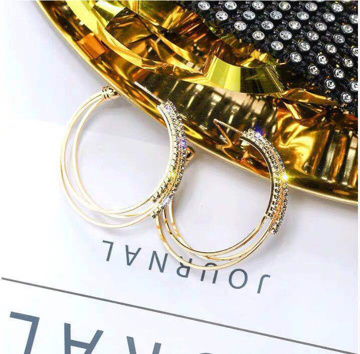 Jewelry WholesaleWholesale full diamond geometric circle earrings JDC-ES-Saip044 Earrings 赛蒲 %variant_option1% %variant_option2% %variant_option3%  Factory Price JoyasDeChina Joyas De China