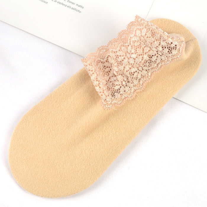 Wholesale Socks Polyester Lace Middle Tube Thickened To Keep Warm JDC-SK-LiSheng001