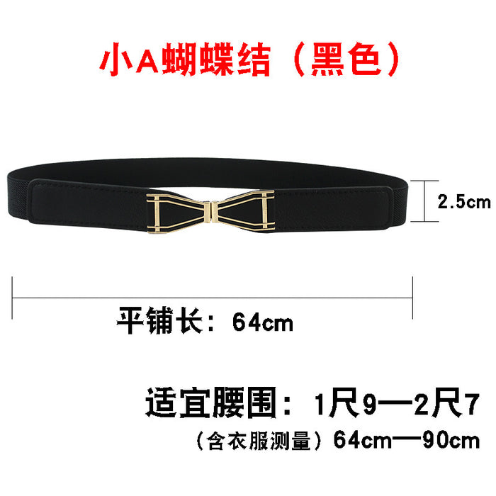 Wholesale Woven fabric Black Stretch Slim Belt Belt for Women JDC-WB-JLL001