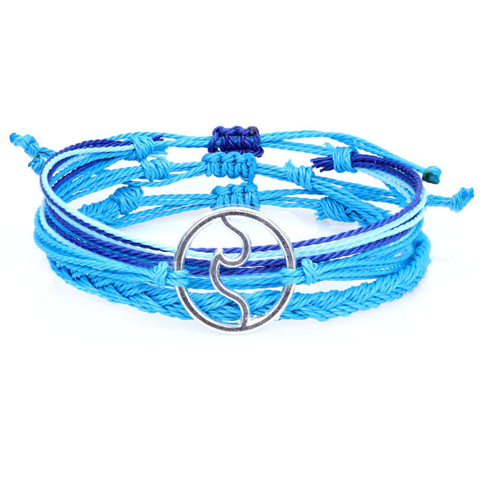 Jewelry WholesaleWholesale Boho Wax Thread Braided Wave Bracelet JDC-BT-Yiye007 Bracelet 益烨 %variant_option1% %variant_option2% %variant_option3%  Factory Price JoyasDeChina Joyas De China