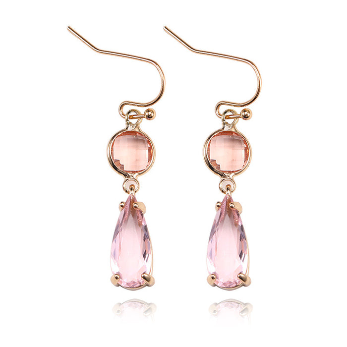 Wholesale Glass Crystal Copper Alloy Earring MOQ≥2 JDC-ES-Zhongn010