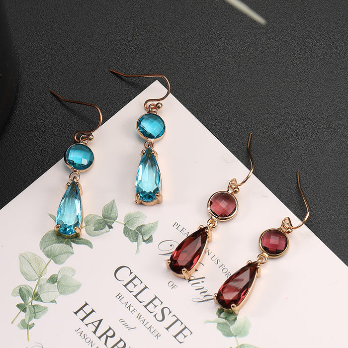 Wholesale Glass Crystal Copper Alloy Earring MOQ≥2 JDC-ES-Zhongn010