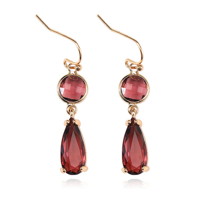 Wholesale Glass Crystal Copper Alloy Earring MOQ≥2 JDC-ES-Zhongn010