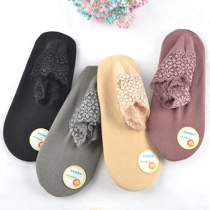 Wholesale Socks Polyester Lace Middle Tube Thickened To Keep Warm JDC-SK-LiSheng001