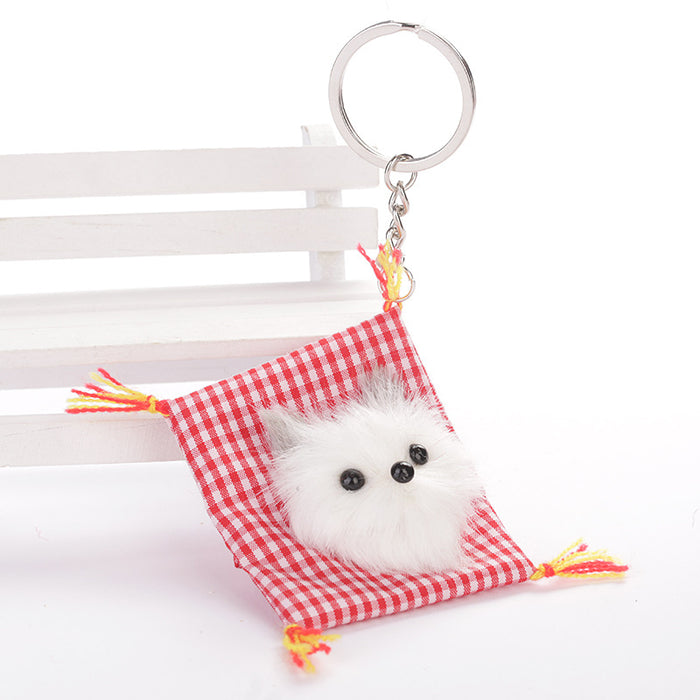 Wholesale Simulation Plush Kitten Keychain Pendant MOQ≥2 JDC-KC-WenJ001