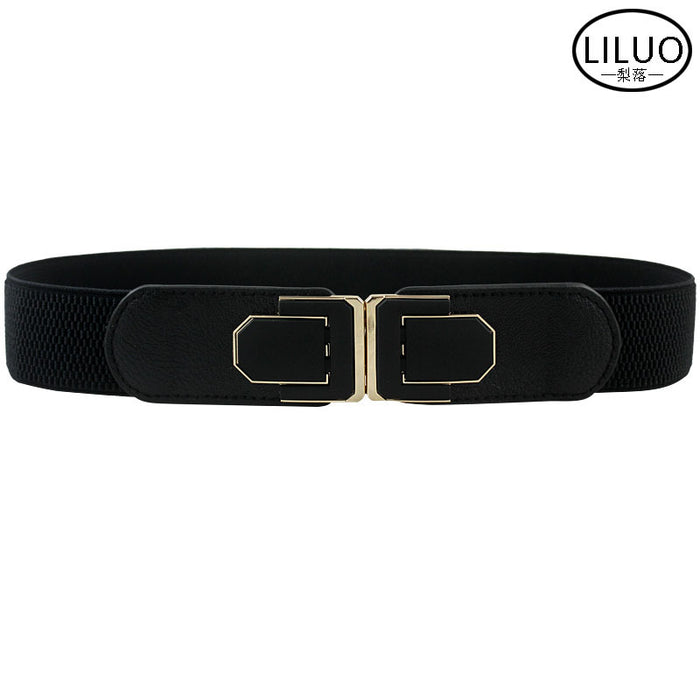 Wholesale Woven fabric Black Stretch Slim Belt Belt for Women JDC-WB-JLL001