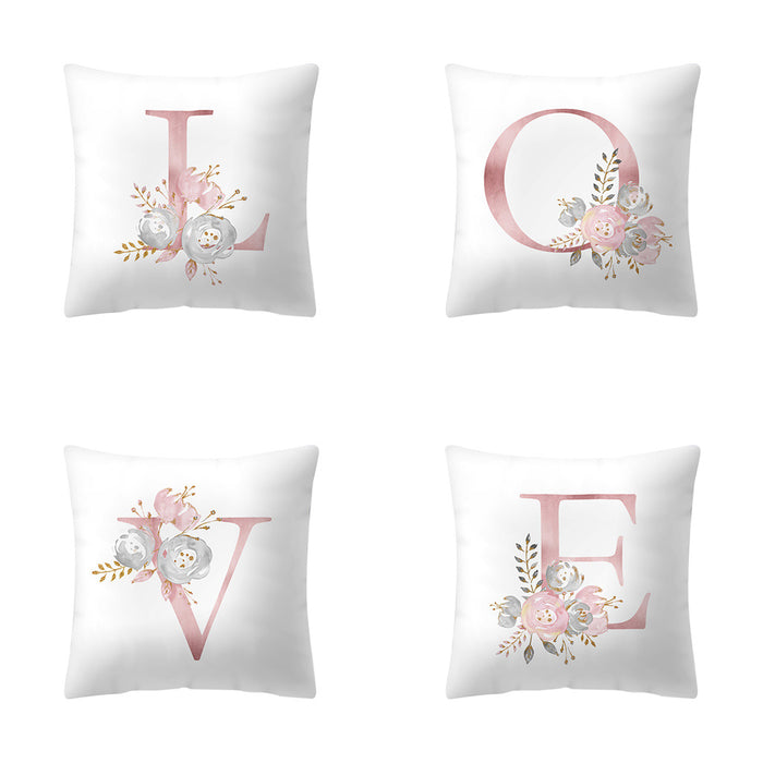 Wholesale Pillowcase Peach Skin Pink Letters JDC-PW-Jinze014