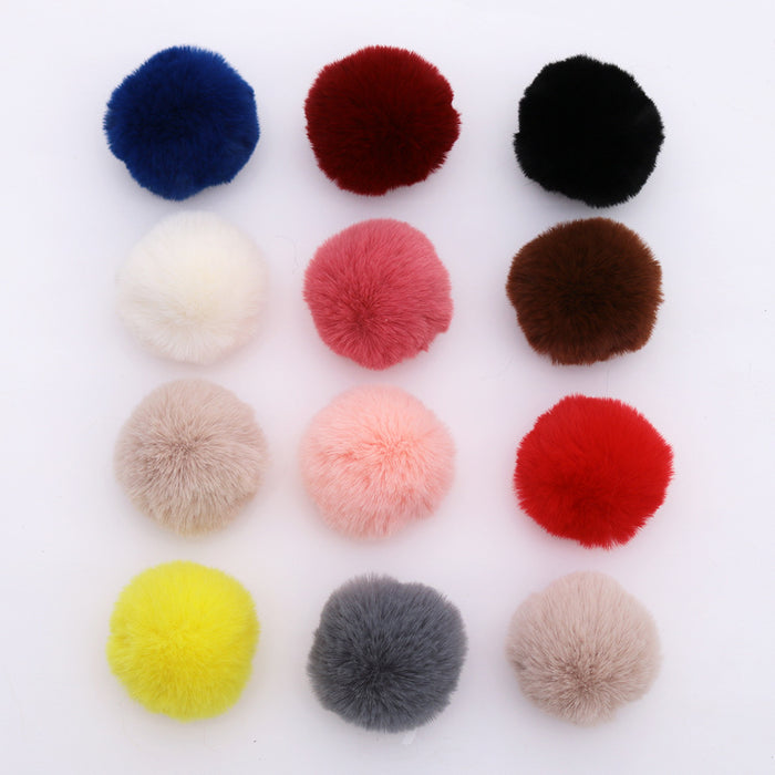 Wholesale Polyester Hair Ball DIY custom keychain JDC-DIY-HuiY001