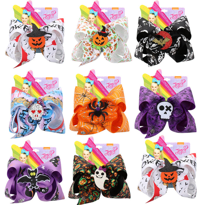 Wholesale hairpin cloth halloween big size girl bow hair JDC-HC-Danzuo043