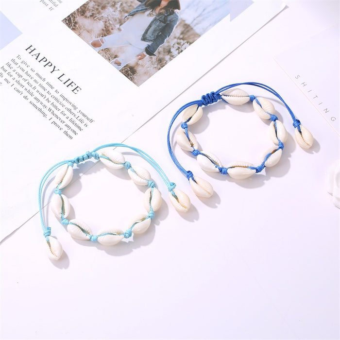 Jewelry WholesaleWholesale Fashion Simple Handmade Shell Anklet Adjustable JDC-AS-Ly016 Anklets 乐钰 %variant_option1% %variant_option2% %variant_option3%  Factory Price JoyasDeChina Joyas De China