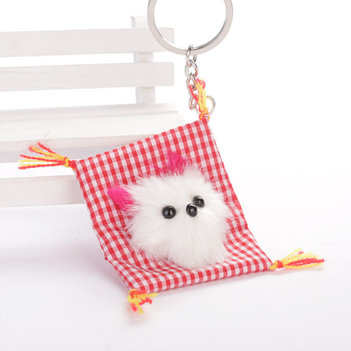 Jewelry WholesaleWholesale Simulation Plush Kitten Keychain Pendant MOQ≥2 JDC-KC-WenJ001 Keychains 雯杰 %variant_option1% %variant_option2% %variant_option3%  Factory Price JoyasDeChina Joyas De China